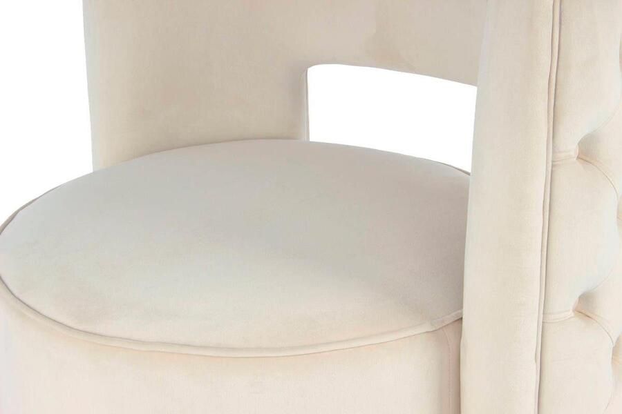 Kayoom Fauteuil Draaistoel Beverly 125 draaibaar frame van staal fluweelachtige oppervlakte (1 stuk) - Foto 6