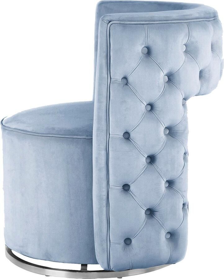 Kayoom Fauteuil Draaistoel Beverly 125 draaibaar frame van staal fluweelachtige oppervlakte (1 stuk) - Foto 3