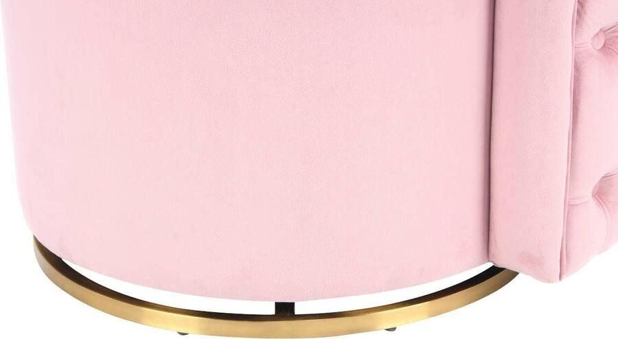 Kayoom Fauteuil Draaistoel Beverly 125 draaibaar frame van staal fluweelachtige oppervlakte (1 stuk) - Foto 7