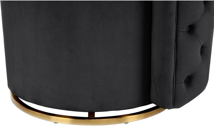 Kayoom Fauteuil Draaistoel Beverly 125 draaibaar frame van staal fluweelachtige oppervlakte (1 stuk) - Foto 6