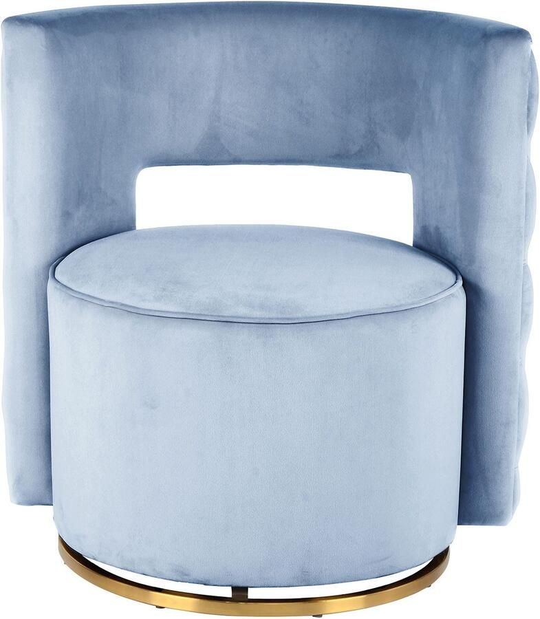 Kayoom Fauteuil Draaistoel Beverly 125 draaibaar frame van staal fluweelachtige oppervlakte (1 stuk) - Foto 2