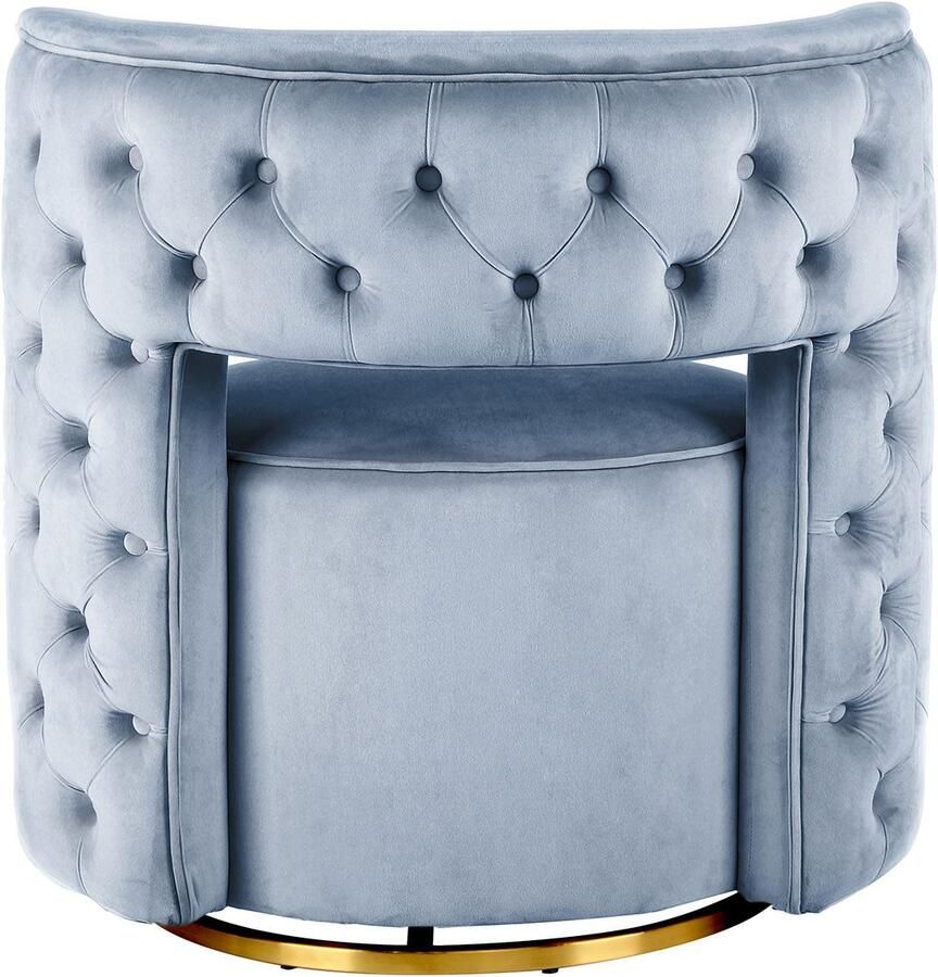 Kayoom Fauteuil Draaistoel Beverly 125 draaibaar frame van staal fluweelachtige oppervlakte (1 stuk)