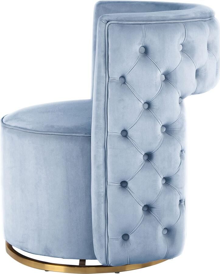 Kayoom Fauteuil Draaistoel Beverly 125 draaibaar frame van staal fluweelachtige oppervlakte (1 stuk) - Foto 3