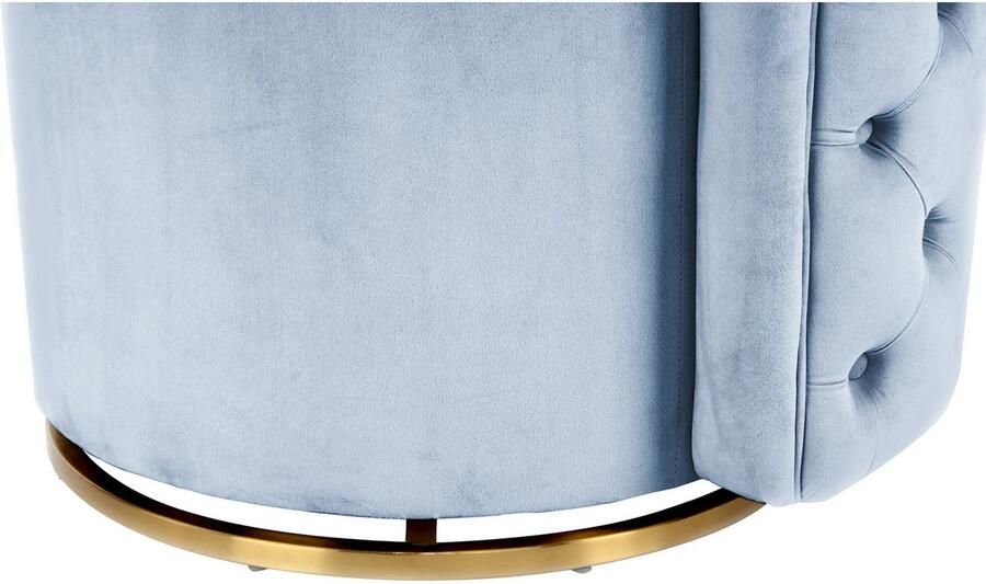 Kayoom Fauteuil Draaistoel Beverly 125 draaibaar frame van staal fluweelachtige oppervlakte (1 stuk) - Foto 6