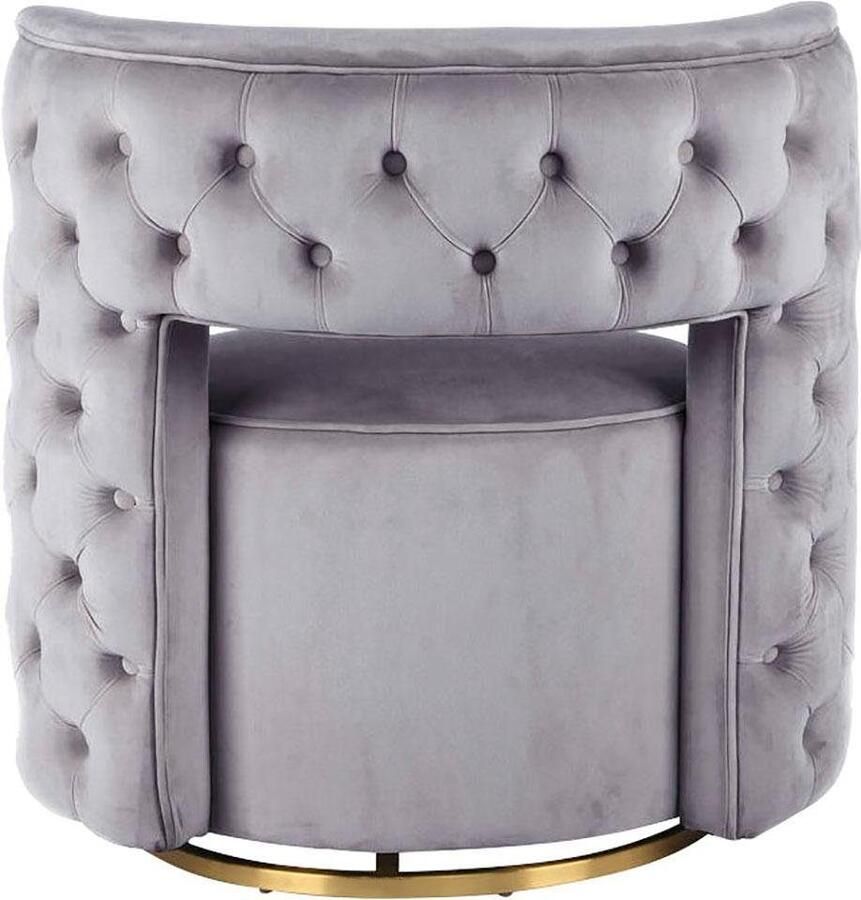 Kayoom Fauteuil Draaistoel Beverly 125 draaibaar frame van staal fluweelachtige oppervlakte (1 stuk)