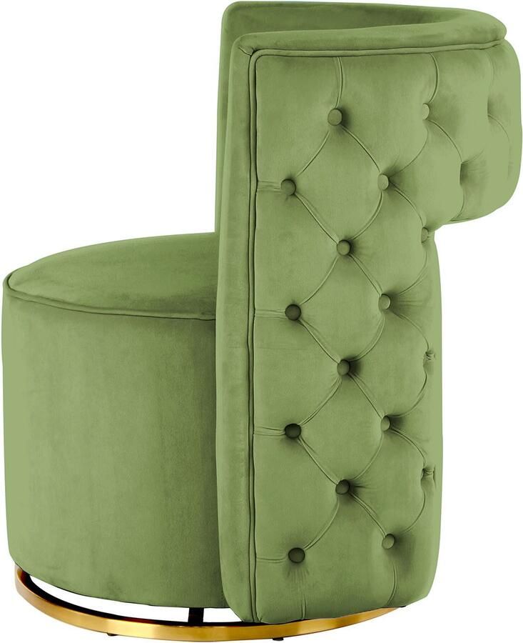 Kayoom Fauteuil Draaistoel Beverly 125 draaibaar frame van staal fluweelachtige oppervlakte (1 stuk) - Foto 3