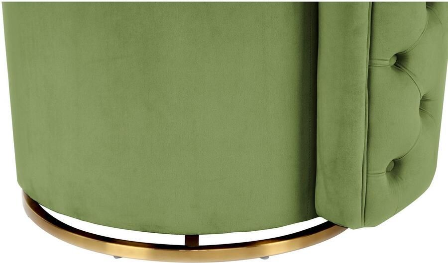 Kayoom Fauteuil Draaistoel Beverly 125 draaibaar frame van staal fluweelachtige oppervlakte (1 stuk) - Foto 6