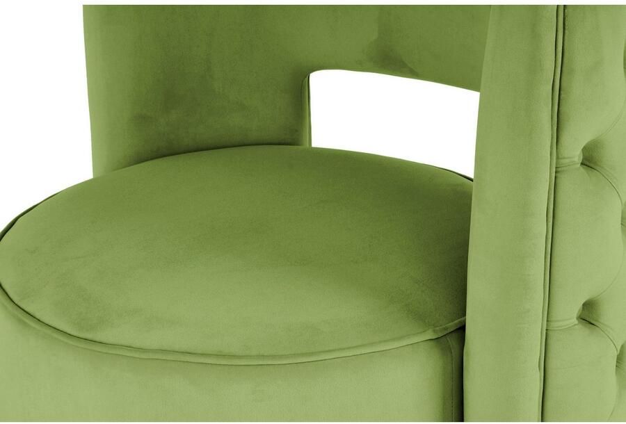 Kayoom Fauteuil Draaistoel Beverly 125 draaibaar frame van staal fluweelachtige oppervlakte (1 stuk) - Foto 5