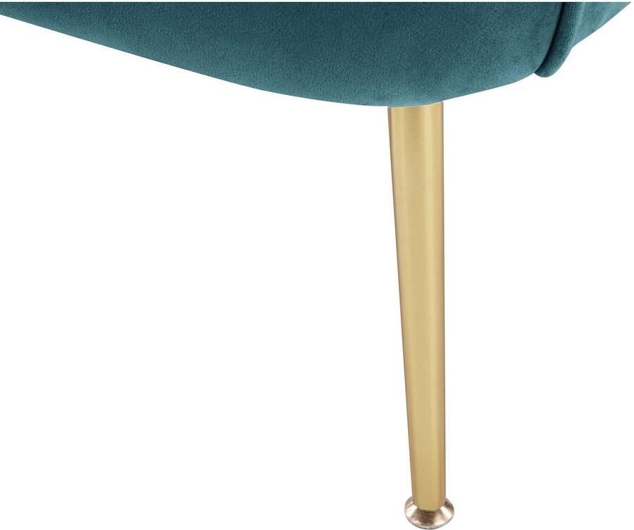 Kayoom Fauteuil Loulan 125 comfortabele cocktailstoel luxe fluwelen bekleding Cocktailstoel rugleuning met decoratieve naad metalen poten in goudkleur (1 stuk) - Foto 5