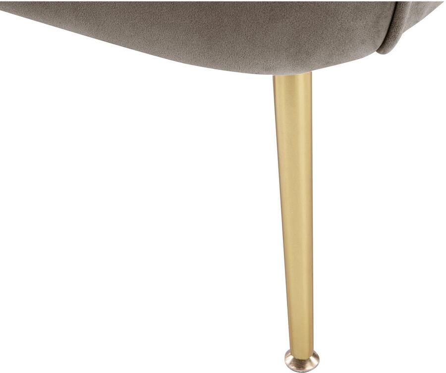 Kayoom Fauteuil Loulan 125 comfortabele cocktailstoel luxe fluwelen bekleding Cocktailstoel rugleuning met decoratieve naad metalen poten in goudkleur (1 stuk) - Foto 5