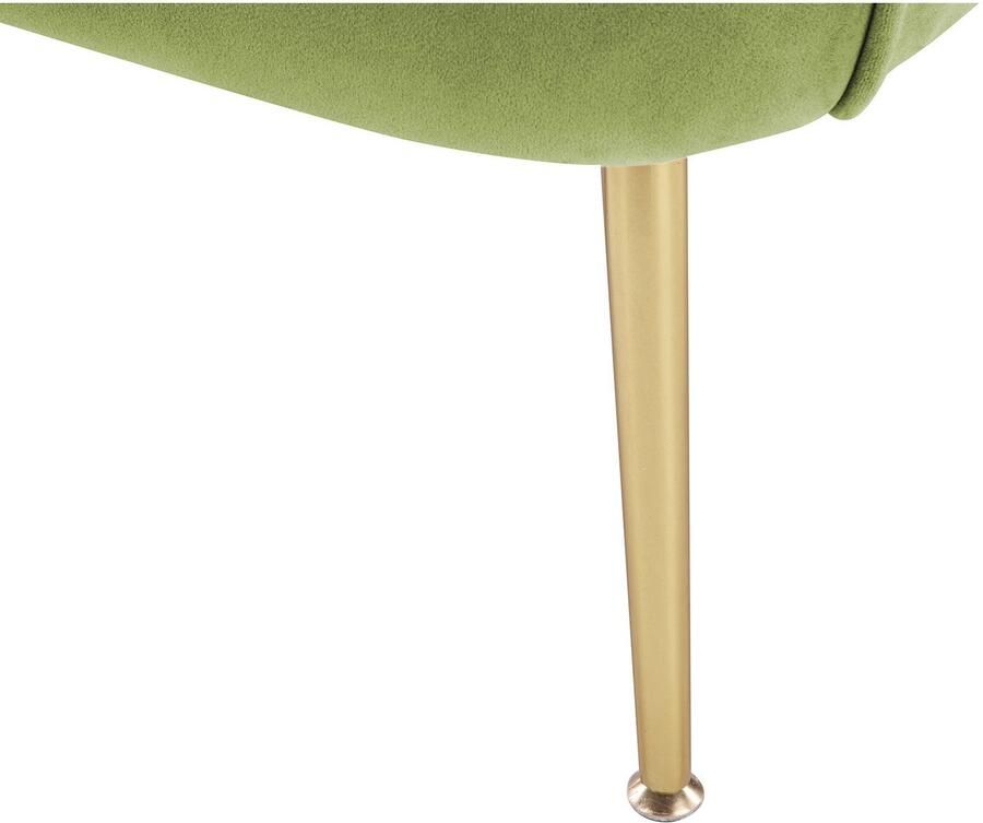 Kayoom Fauteuil Loulan 125 comfortabele cocktailstoel luxe fluwelen bekleding Cocktailstoel rugleuning met decoratieve naad metalen poten in goudkleur (1 stuk) - Foto 5