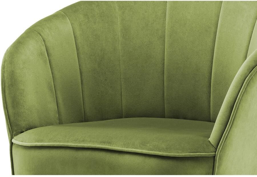 Kayoom Fauteuil Loulan 125 comfortabele cocktailstoel luxe fluwelen bekleding Cocktailstoel rugleuning met decoratieve naad metalen poten in goudkleur (1 stuk) - Foto 6