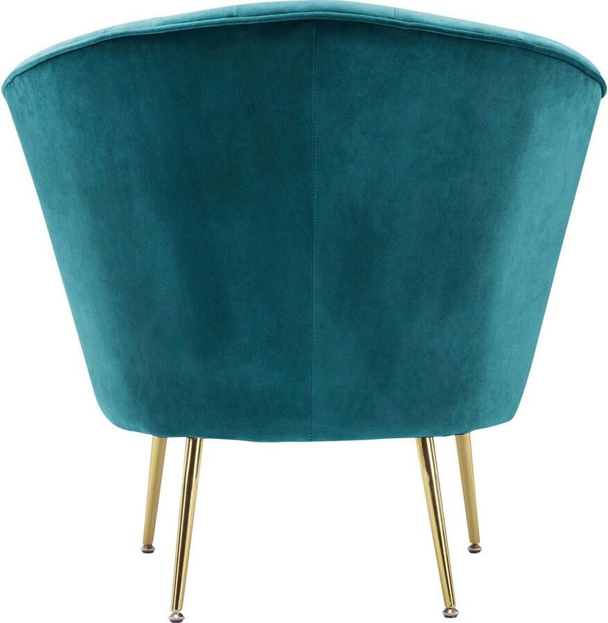 Kayoom Fauteuil Poola 100 comfortabele cocktailstoel luxe fluwelen bekleding (1 stuk)