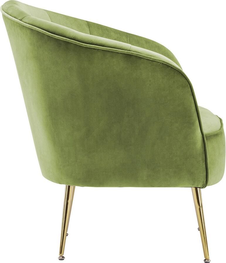 Kayoom Fauteuil Poola 100 comfortabele cocktailstoel luxe fluwelen bekleding (1 stuk) - Foto 5