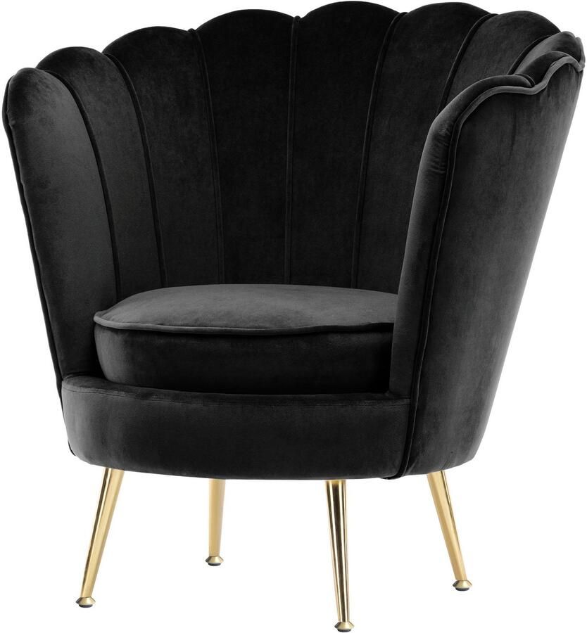 Kayoom Fauteuil Sofa Barbara 125 hoogwaardige fluwelen stof met fluweelachtige aanraking (1 stuk)