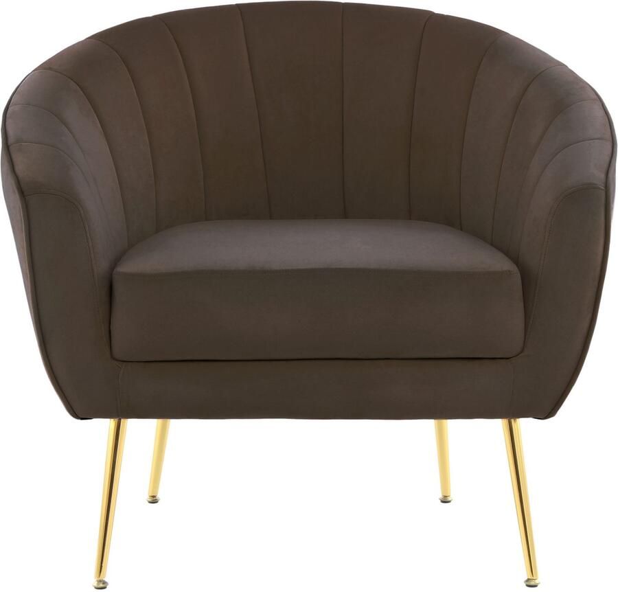 Kayoom Fauteuil Sofa Doreen 125 comfortabele fauteuil eentonig ontwerp modern ruimtebesparend onderhoudsvriendelijk fluwelen bekleding van stof (1 stuk) - Foto 2