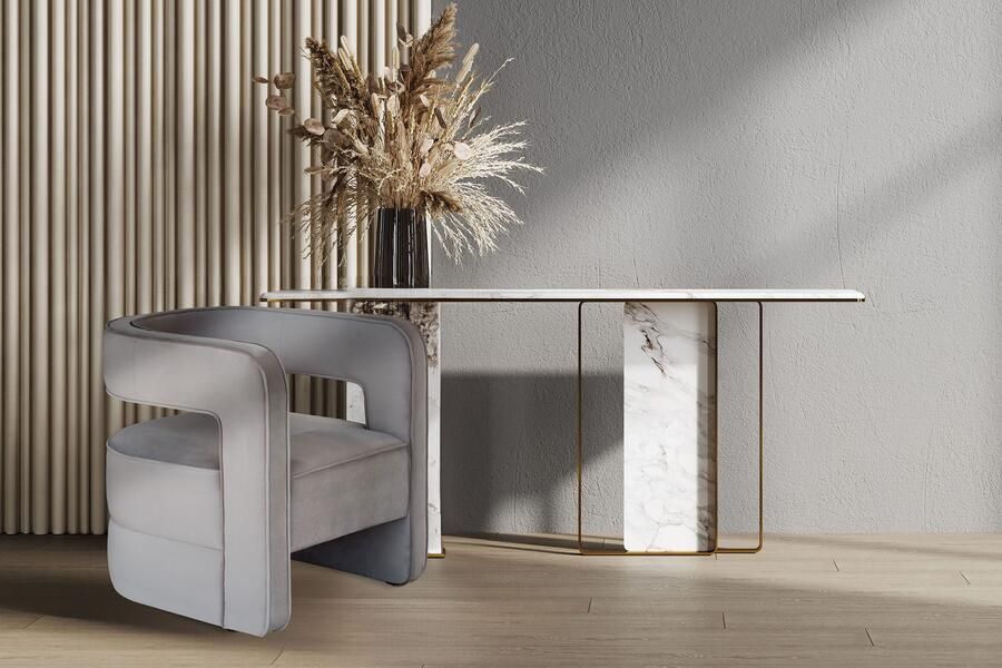 Kayoom Fauteuil Venice 125 moderne cocktailstoel Lounge fauteuil eye-catcher in de ruimte bijzondere constructie (1 stuk) - Foto 7