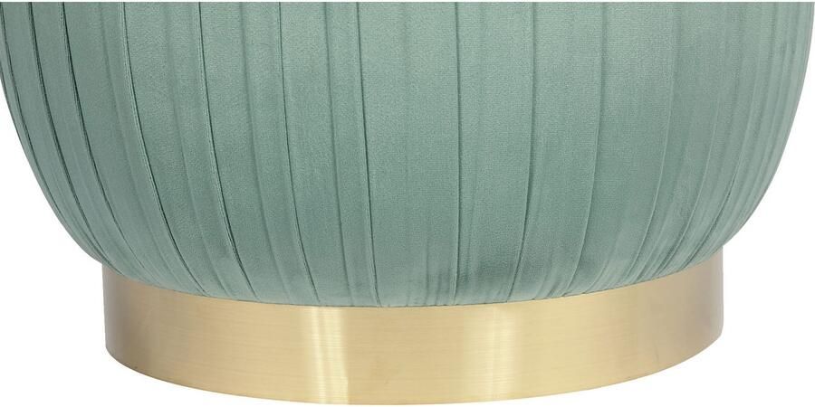 Kayoom Hocker Kruk Lyla 125 elegante uitstraling door goudkleurige sokkel fluwelen bekleding fluweelzacht gestikte siernaad roestvrijstalen voet hoogwaardige fluwelen bekleding (1 stuk) - Foto 5