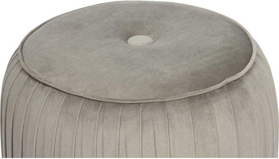 Kayoom Hocker Kruk Lyla 125 elegante uitstraling door goudkleurige sokkel fluwelen bekleding fluweelzacht gestikte siernaad roestvrijstalen voet hoogwaardige fluwelen bekleding (1 stuk) - Foto 6