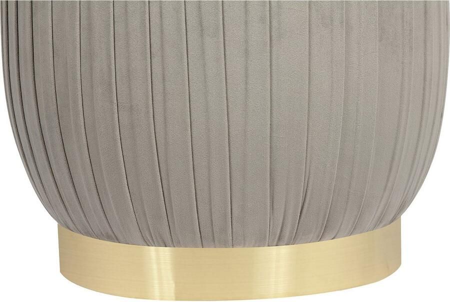 Kayoom Hocker Kruk Lyla 125 elegante uitstraling door goudkleurige sokkel fluwelen bekleding fluweelzacht gestikte siernaad roestvrijstalen voet hoogwaardige fluwelen bekleding (1 stuk) - Foto 4