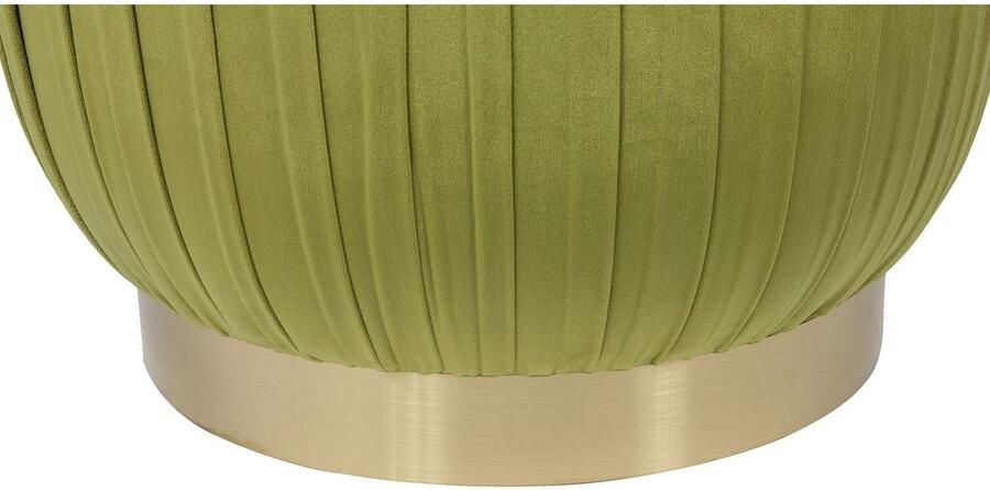 Kayoom Hocker Kruk Lyla 125 elegante uitstraling door goudkleurige sokkel fluwelen bekleding fluweelzacht gestikte siernaad roestvrijstalen voet hoogwaardige fluwelen bekleding (1 stuk) - Foto 6