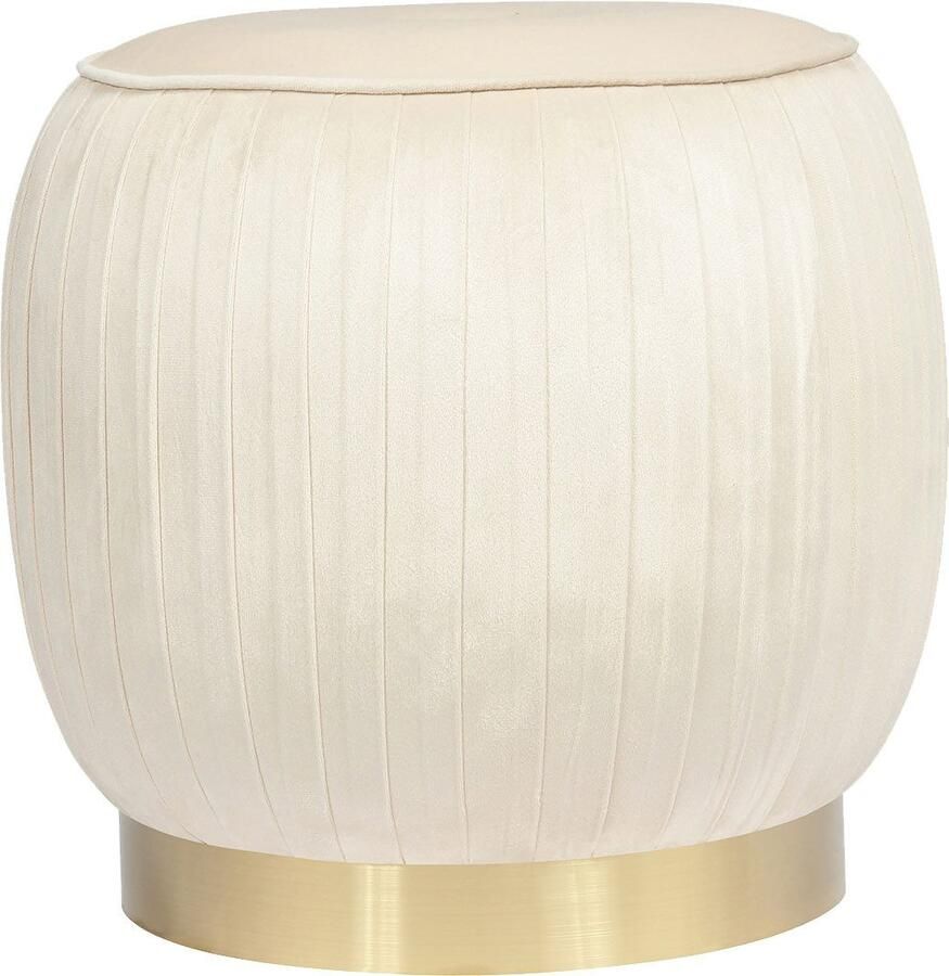 Kayoom Hocker Kruk Lyla 125 elegante uitstraling door goudkleurige sokkel fluwelen bekleding fluweelzacht gestikte siernaad roestvrijstalen voet hoogwaardige fluwelen bekleding (1 stuk) - Foto 2