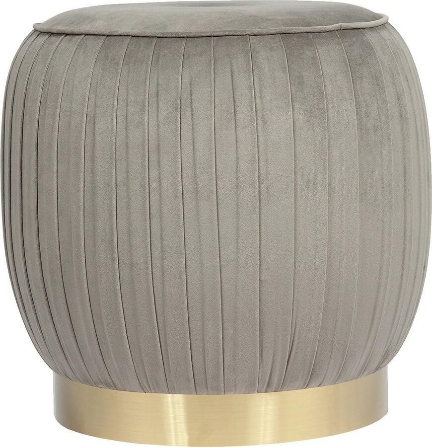 Kayoom Hocker Kruk Lyla 125 elegante uitstraling door goudkleurige sokkel fluwelen bekleding fluweelzacht gestikte siernaad roestvrijstalen voet hoogwaardige fluwelen bekleding (1 stuk) - Foto 2