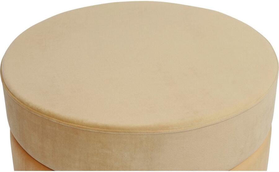 Kayoom Hocker Kruk Matilda 325 elegante uitstraling door goudkleurige sokkel Fluwelen bekleding gekleurde gelaagde padding goudkleurige basis (1 stuk) - Foto 5