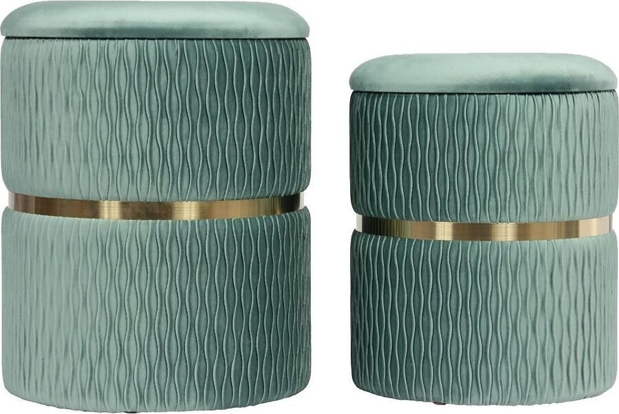 Kayoom Hocker Kruk Zora 425 2-delige set praktische en verborgen opbergruimte (set 2 stuks) - Foto 7