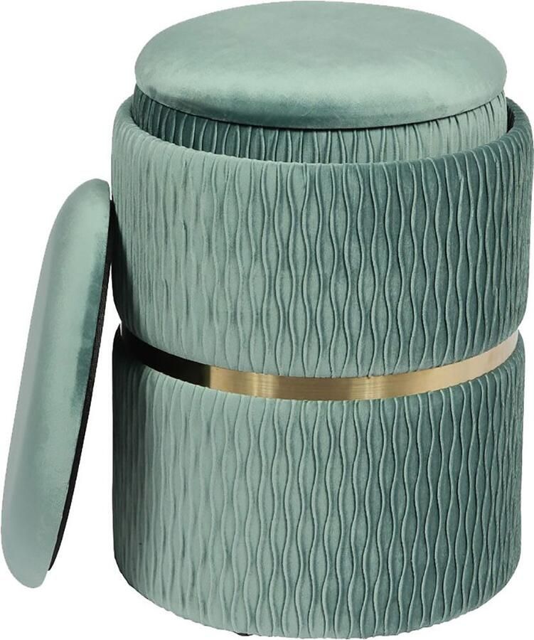 Kayoom Hocker Kruk Zora 425 2-delige set praktische en verborgen opbergruimte (set 2 stuks) - Foto 3