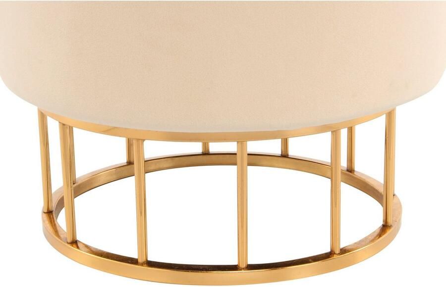 Kayoom Hocker met bergruimte Kruk Zero 525 zitkruk met comfort ronde moderne vorm glamoureus elegant met opbergruimte bekleding van fluweelzacht stof (1 stuk) - Foto 6