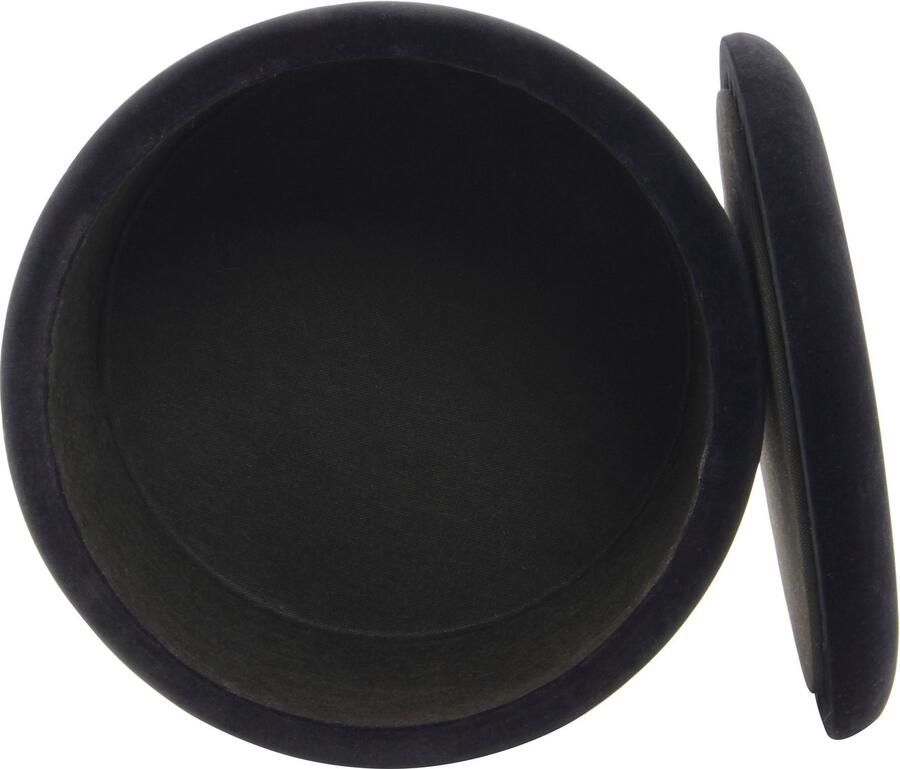 Kayoom Hocker met bergruimte Kruk Zero 525 zitkruk met comfort ronde moderne vorm glamoureus elegant met opbergruimte bekleding van fluweelzacht stof (1 stuk) - Foto 3