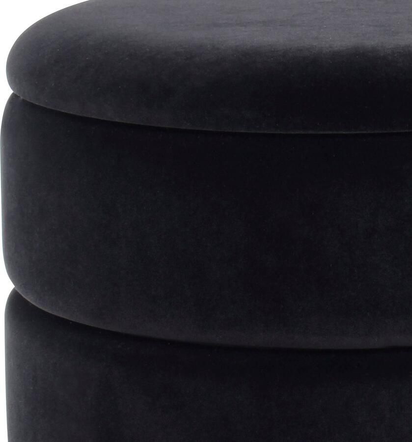 Kayoom Hocker met bergruimte Kruk Zero 525 zitkruk met comfort ronde moderne vorm glamoureus elegant met opbergruimte bekleding van fluweelzacht stof (1 stuk)