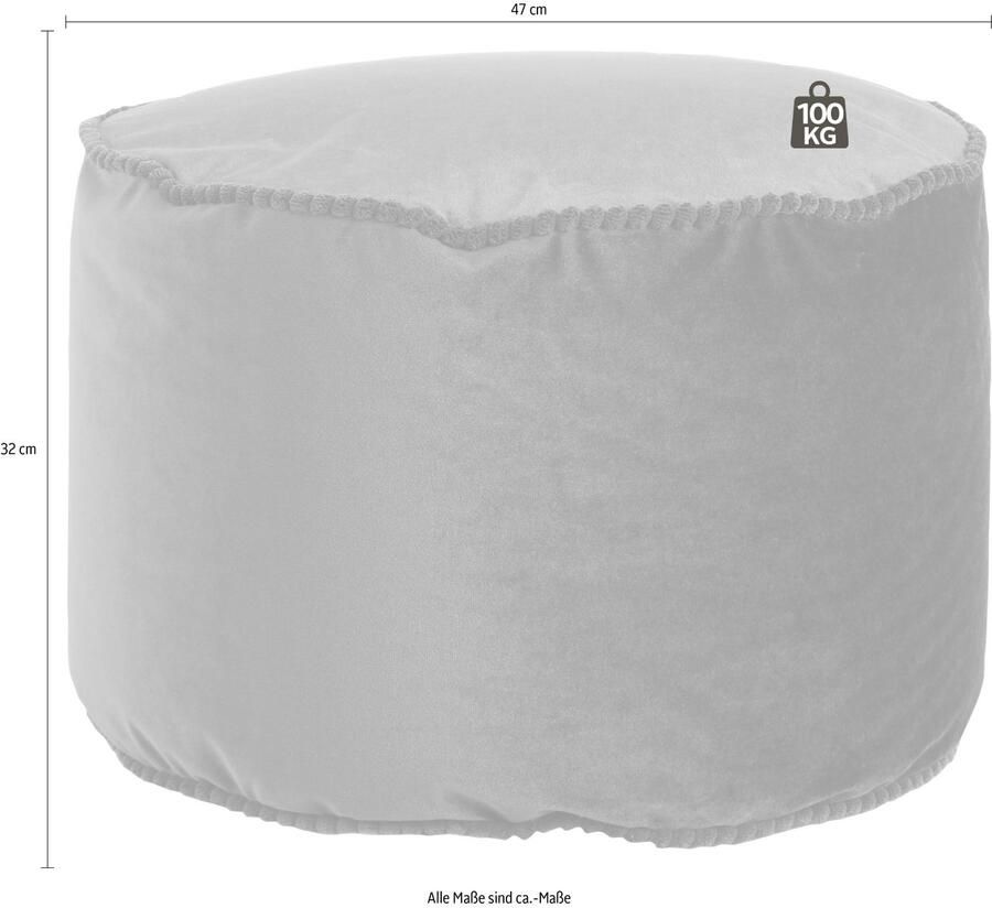 Kayoom Hocker met bergruimte Pouf Taj Mahal 125 trendy fluweelachtige oppervlak (1 stuk) - Foto 3