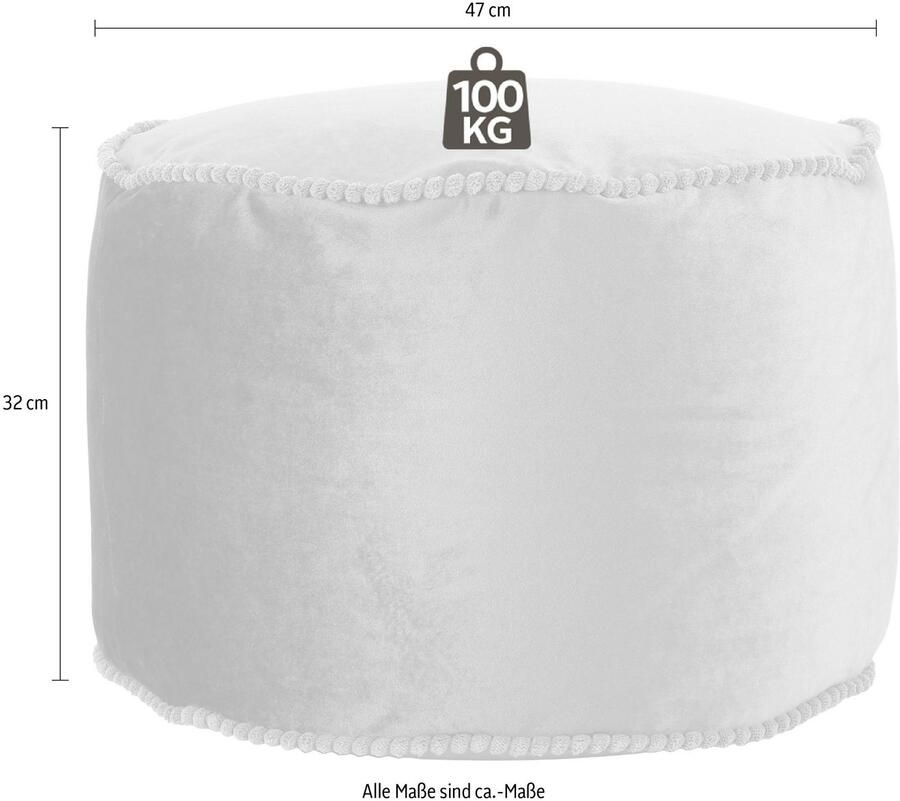 Kayoom Hocker met bergruimte Pouf Taj Mahal 125 trendy fluweelachtige oppervlak (1 stuk) - Foto 4