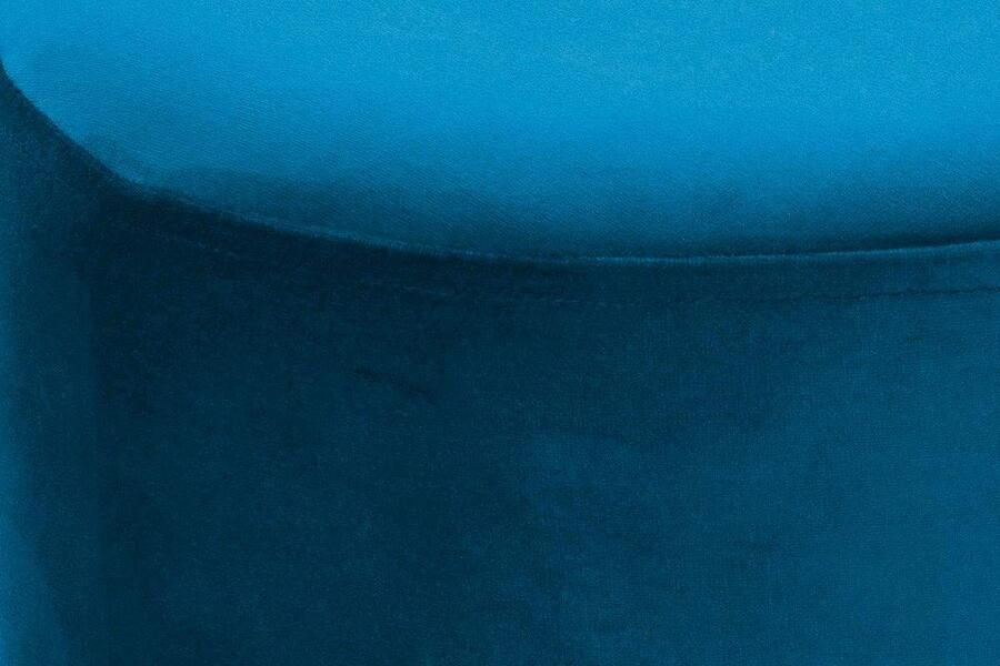 Kayoom Hocker Nano 110 hocker in stijlvol ontwerp ronde vorm met metalen voet Goudkleurige accenten met onderhoudsvriendelijke stofbekleding ronde vorm (1 stuk) - Foto 3