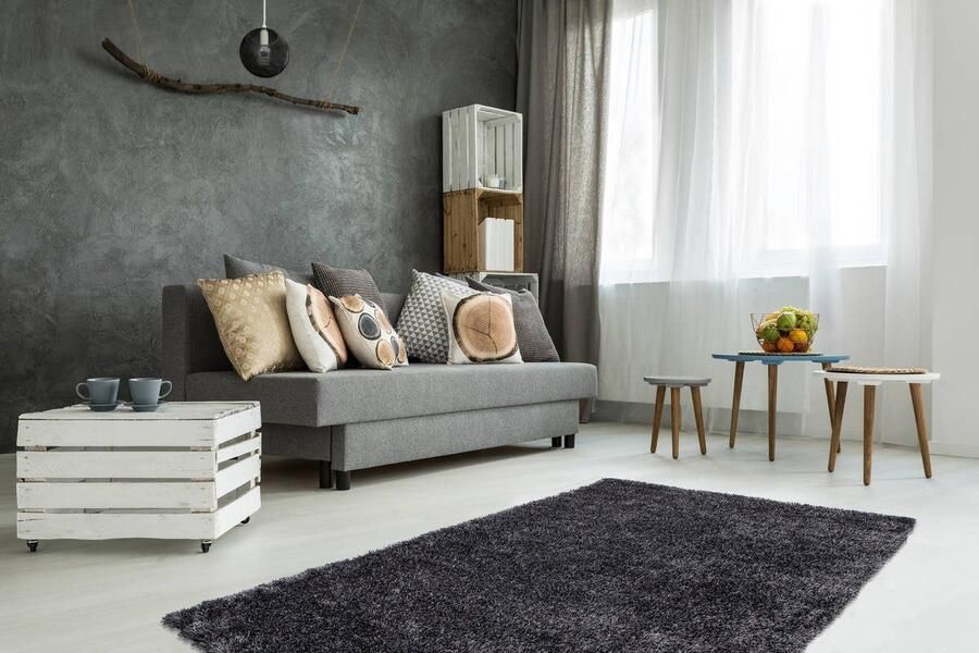 Bruno Banani Hoogpolig vloerkleed ALGA Uni shaggy langpolig bijzonder zacht en knus woonkamer - Foto 6