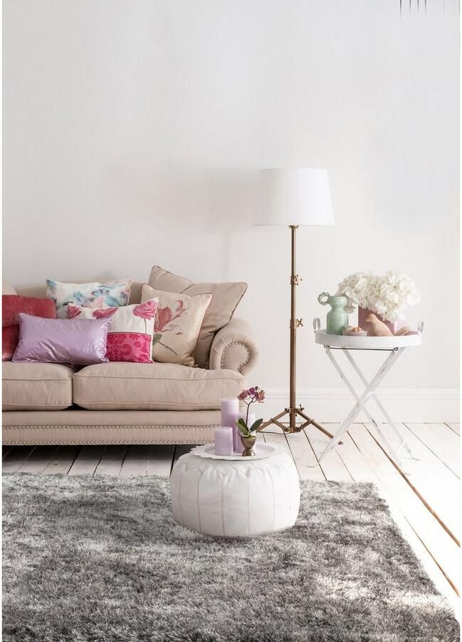 Bruno Banani Hoogpolig vloerkleed ALGA Uni shaggy langpolig bijzonder zacht en knus woonkamer - Foto 3