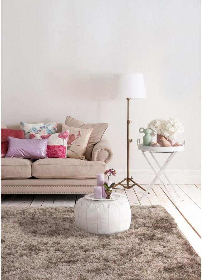 Bruno Banani Hoogpolig vloerkleed ALGA Uni shaggy langpolig bijzonder zacht en knus woonkamer - Foto 3