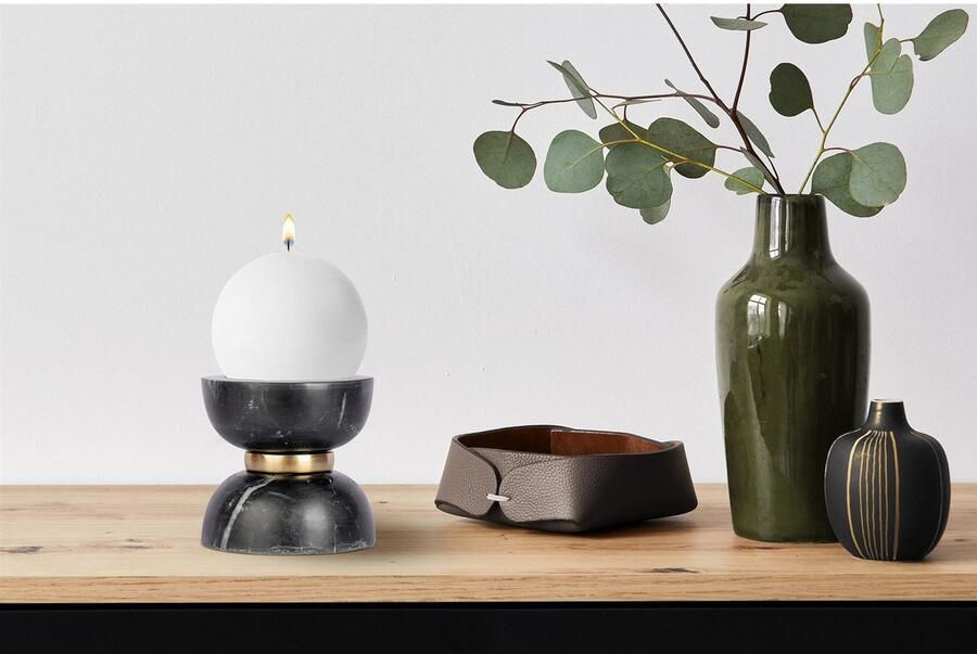 Kayoom Kandelaar Satori 125 Decoratieve kandelaars van marmer met metalen ring - Foto 4