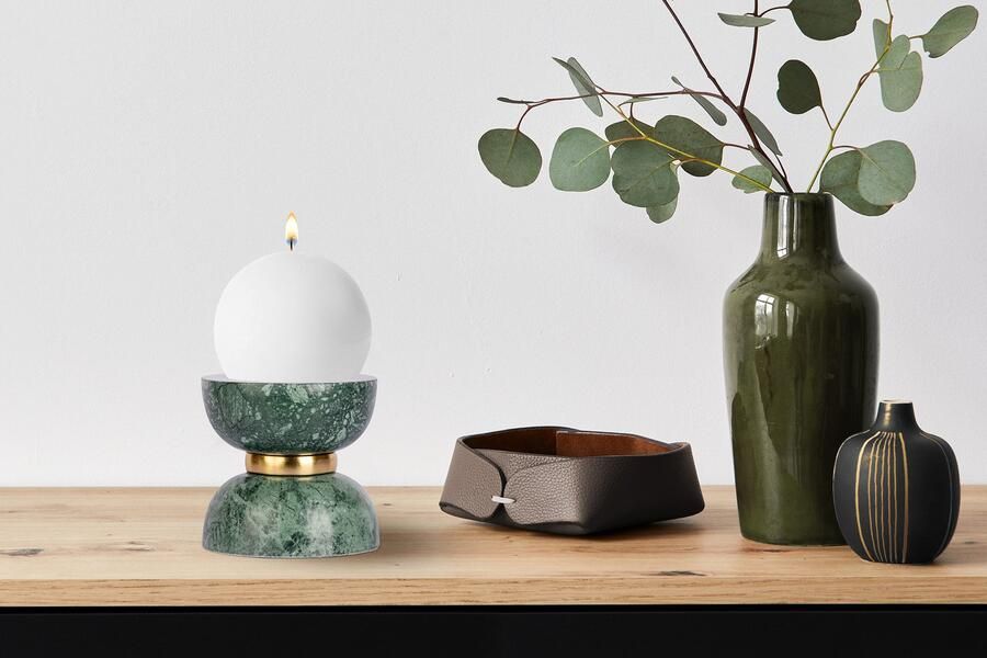 Kayoom Kandelaar Sorin 125 Decoratieve kandelaars van marmer met metalen ring - Foto 5