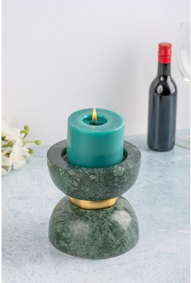 Kayoom Kandelaar Sorin 125 Decoratieve kandelaars van marmer met metalen ring - Foto 4