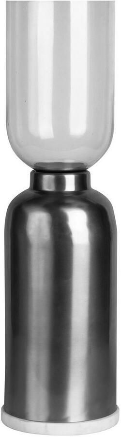 Kayoom Kandelaar Vloerkandelaar Shanti 125 Vloerkaarsenhouder van metaal marmeren voet windlicht van glas - Foto 2