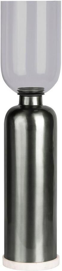 Kayoom Kandelaar Vloerkandelaar Shanti 225 Vloerkaarsenhouder van metaal marmeren voet windlicht van glas - Foto 3