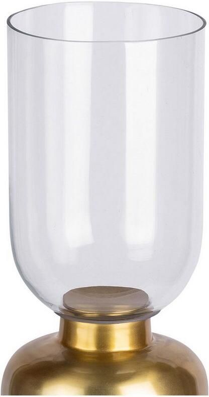 Kayoom Kandelaar Vloerkandelaar Shyam 125 Vloerkaarsenhouder van metaal marmeren voet windlicht van glas - Foto 4