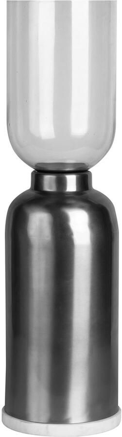 Kayoom Kandelaar Vloerkandelaar Shyam 125 Vloerkaarsenhouder van metaal marmeren voet windlicht van glas - Foto 4