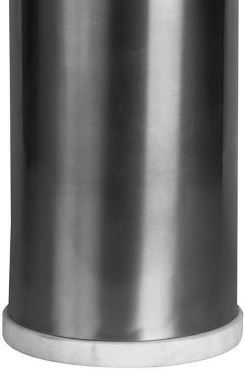 Kayoom Kandelaar Vloerkandelaar Shyam 125 Vloerkaarsenhouder van metaal marmeren voet windlicht van glas - Foto 2