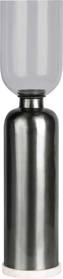 Kayoom Kandelaar Vloerkandelaar Shyam 225 Vloerkaarsenhouder van metaal marmeren voet windlicht van glas - Foto 4