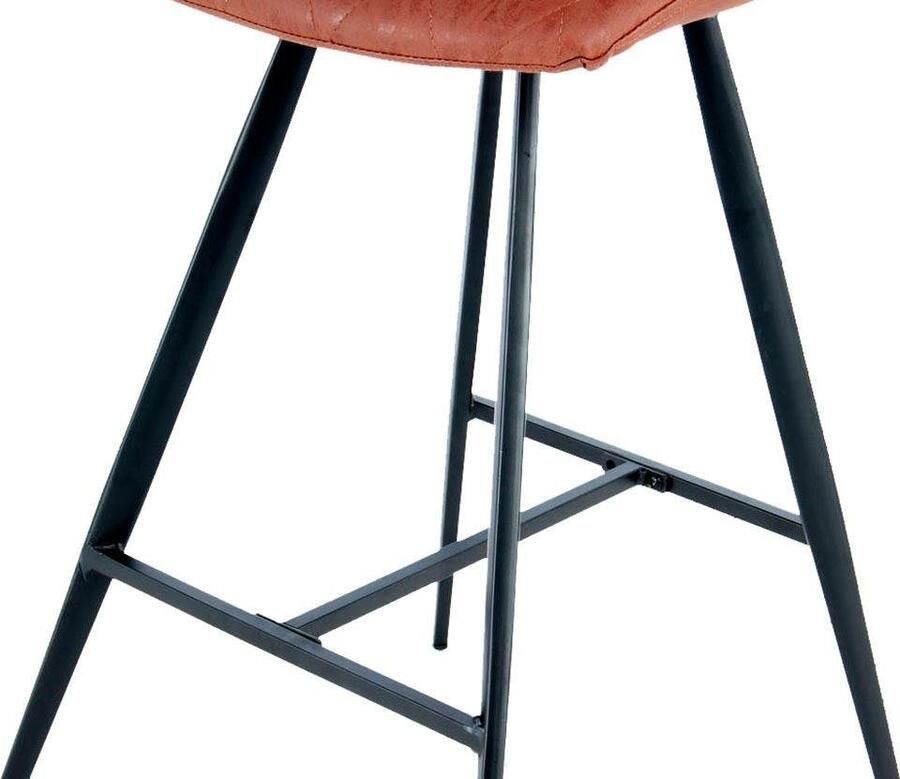 Kayoom Kinderstoel Barkruk Frances 425 2-delige set stijlvolle retro-look barkruk onderhoudsvriendelijk comfortabel aantrekkelijke leerlook stijlvolle retro-look (set 2 stuks) - Foto 3