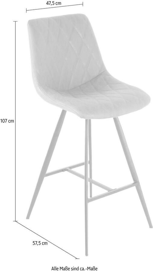 Kayoom Kinderstoel Barkruk Frances 425 2-delige set stijlvolle retro-look barkruk onderhoudsvriendelijk comfortabel aantrekkelijke leerlook stijlvolle retro-look (set 2 stuks) - Foto 6